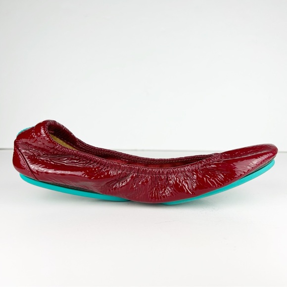 Tieks Ruby Red Patent Leather Packable Ballet Flats Size 6 - Picture 8 of 12